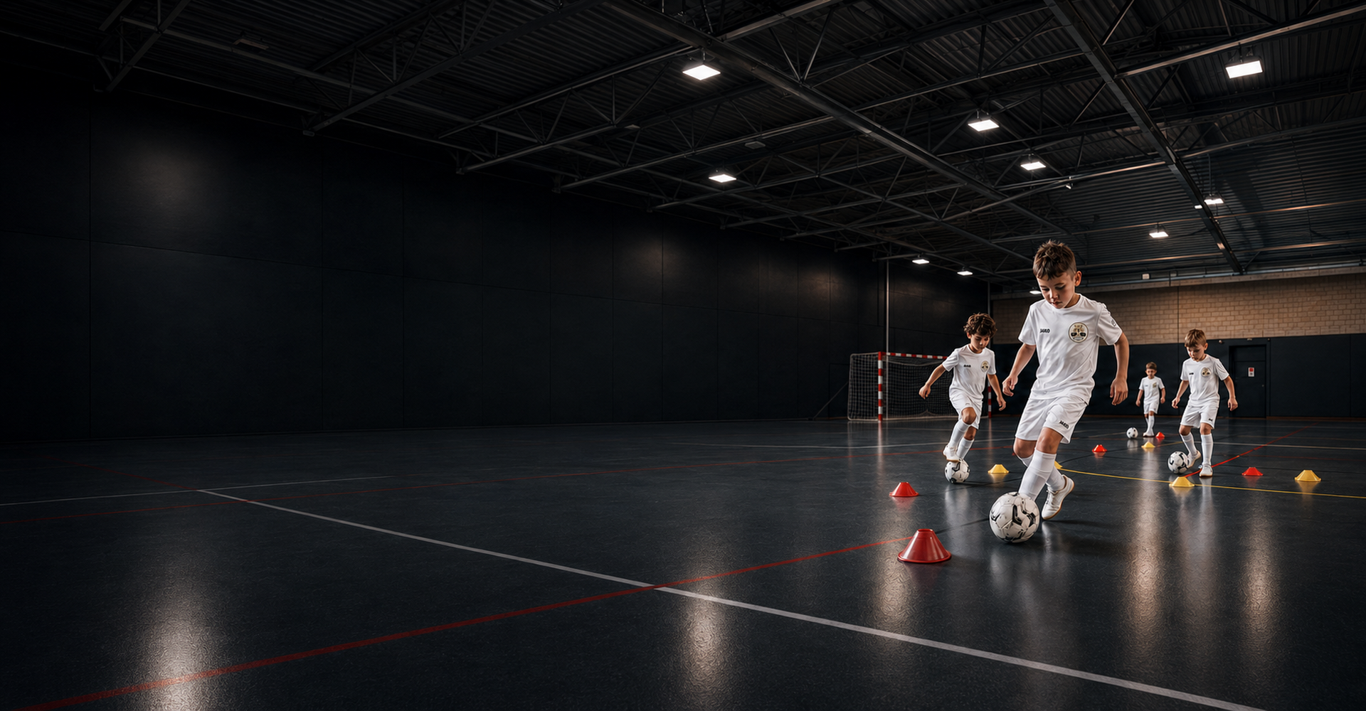 Terrain indoor utilisé par B2B Football Academy