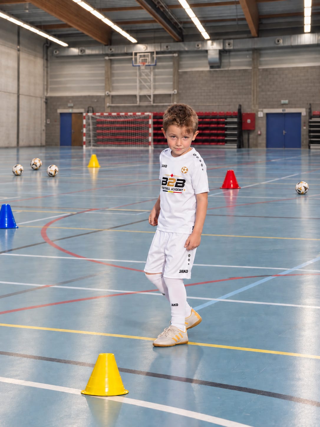 Jeune joueur B2B lors d’une séance de perfectionnement indoor